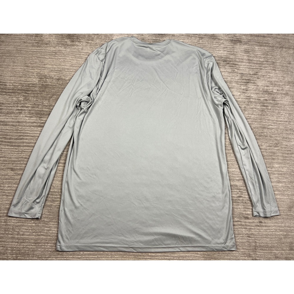 Port-Tek T-Shirt Mens 3XLT Gray Performance Long Sleeve Crew Neck Tall Fit Solid - Picture 8 of 9